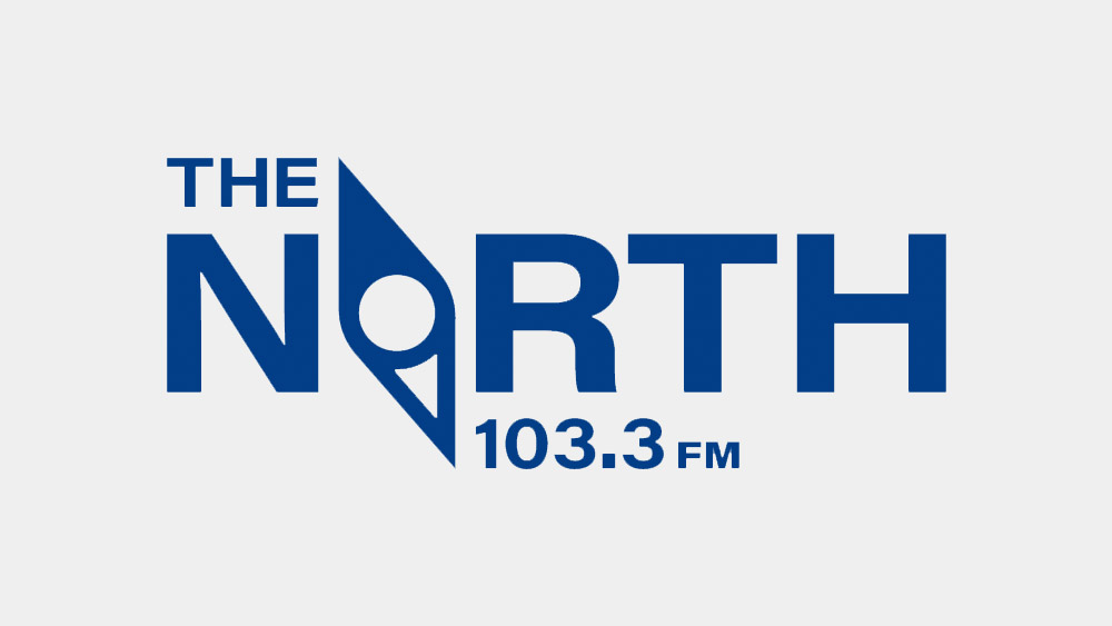 The North 103.3 FM blue logo
