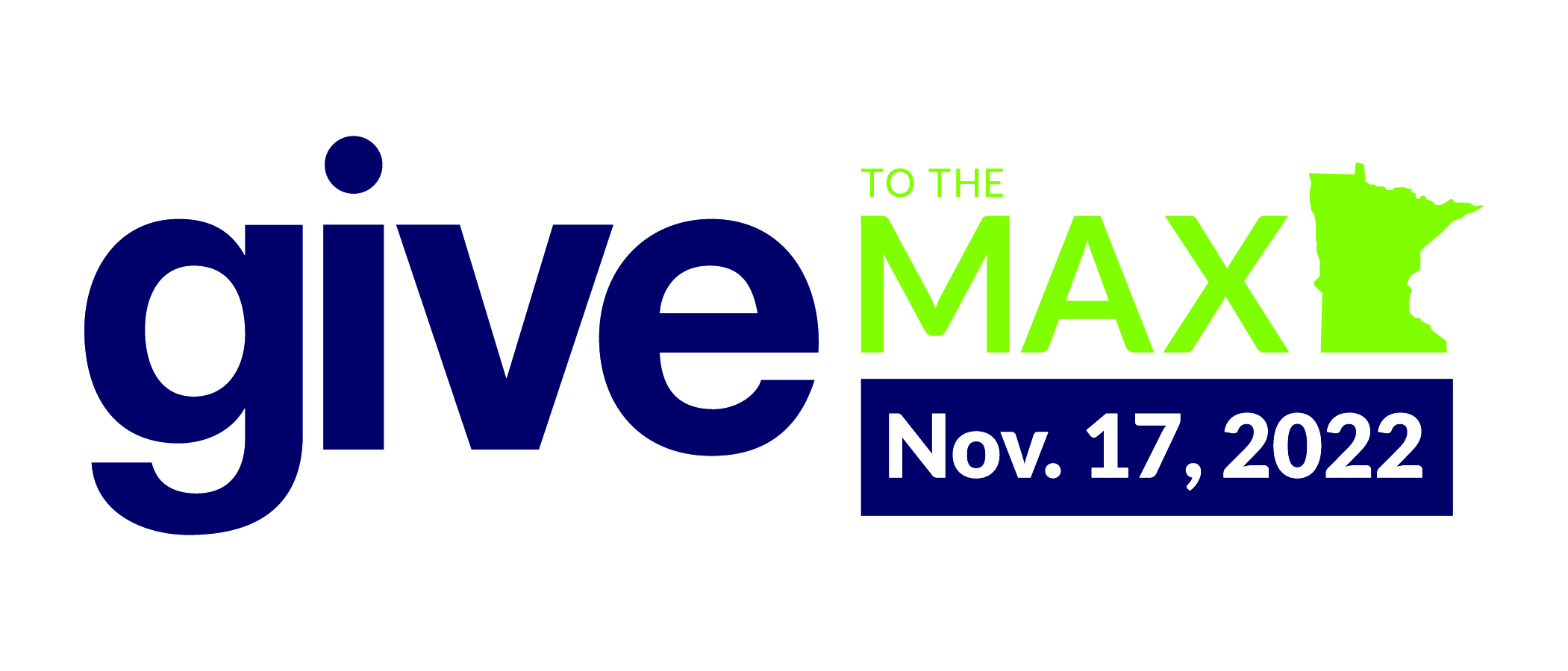Give to the max logo and date